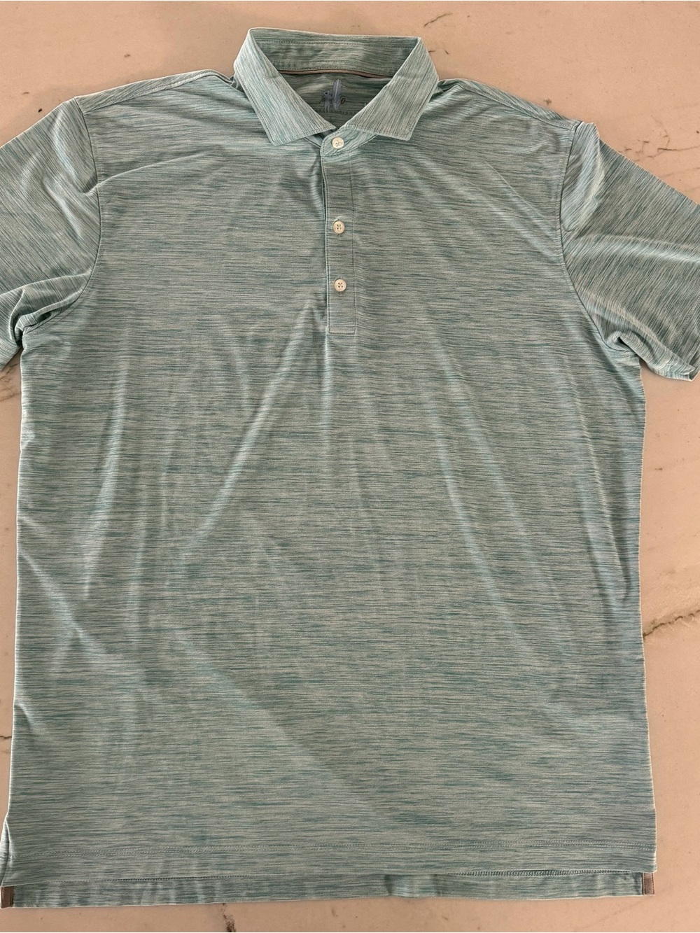 Johnnie-O Featherweight Green Golf Polo Large UPF 50